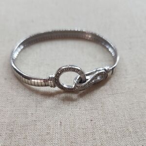 Sterling Silver Bracelet with Diamond Accents